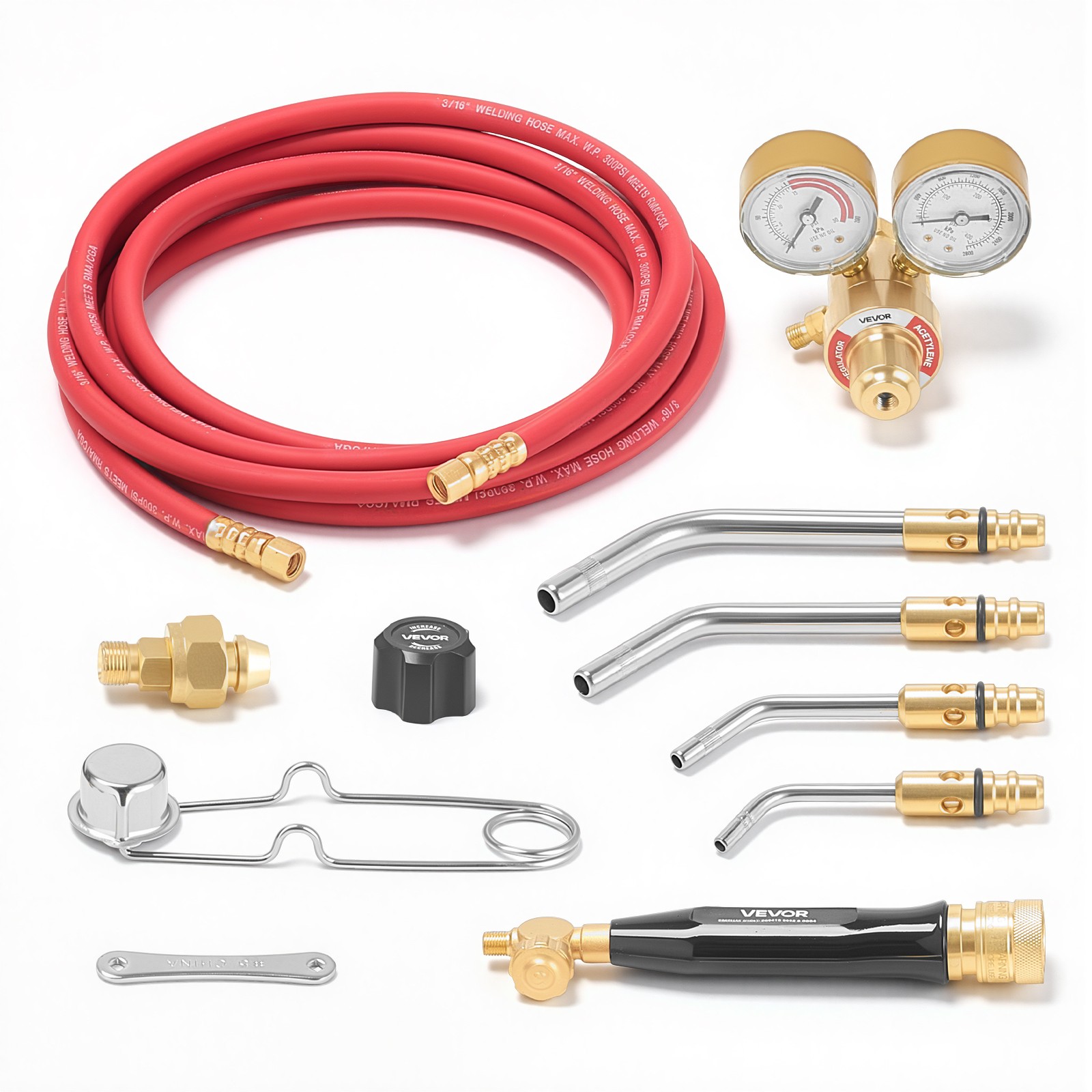 VEVOR Air Acetylene Torch Kit Acetylene Gas Welding Tool with 4 Welding Tips
