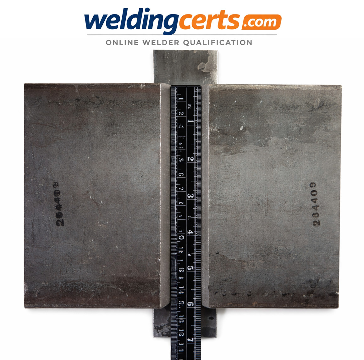 1″ Weld Qualification Test Plate Couponss for AWS D1.1 w/ Back Strip-Assembled