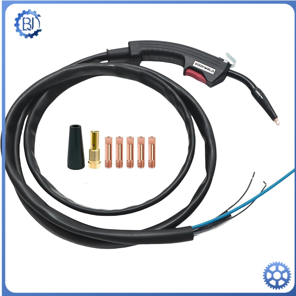 Mig Gun 8Ft Fit Lincoln Century FC 90 Flux-Cored Wire-Feed Welder consumables