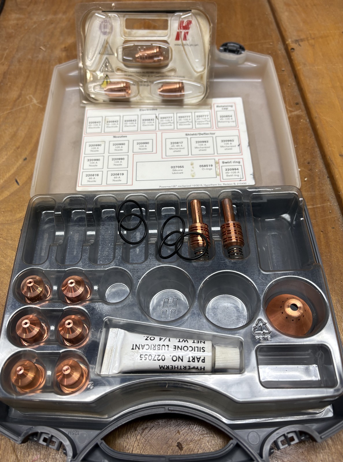 NEW/OPEN Box Hypertherm Powermax 105 851472 Kit and 220991 (3 Nozzles)