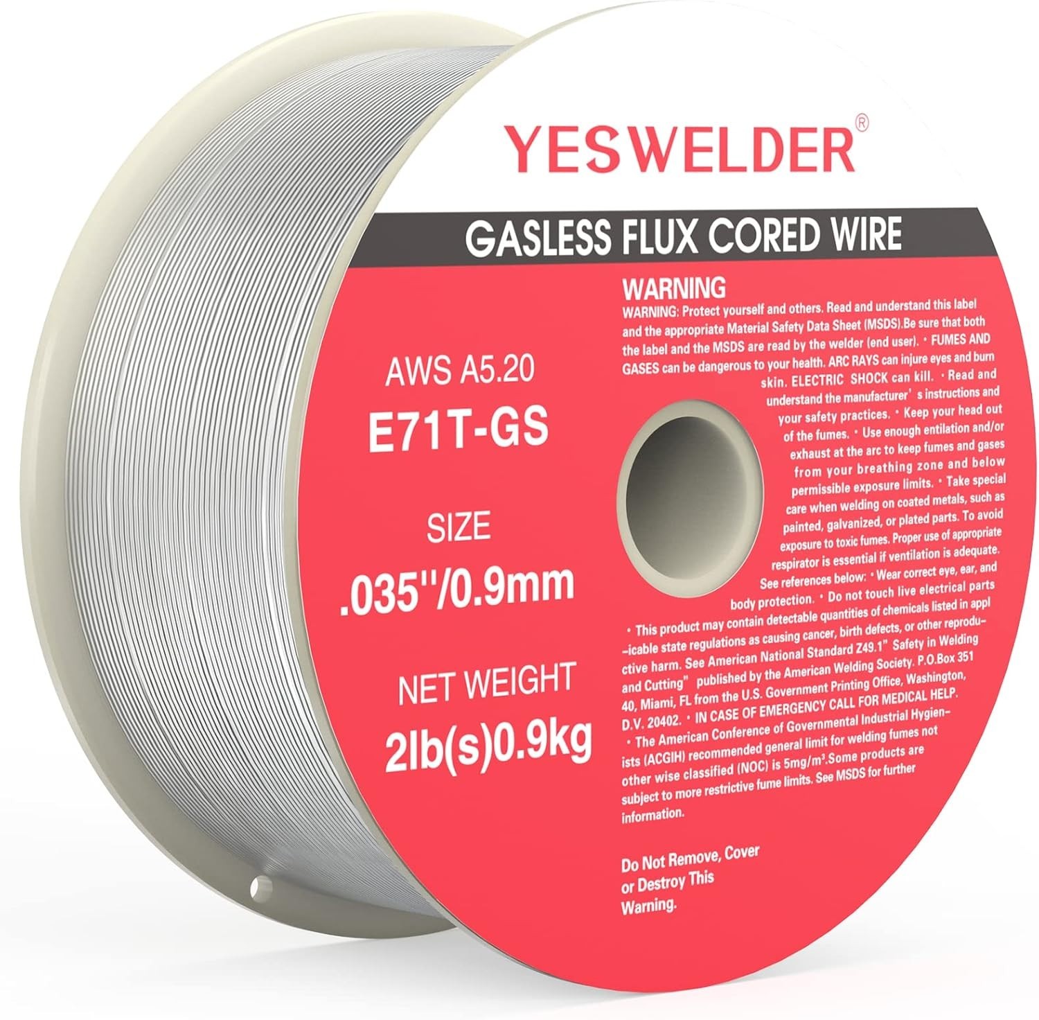 Versatile .035-Inch Flux Core Welding Wire – Strong ABS Spool, 2 Pounds