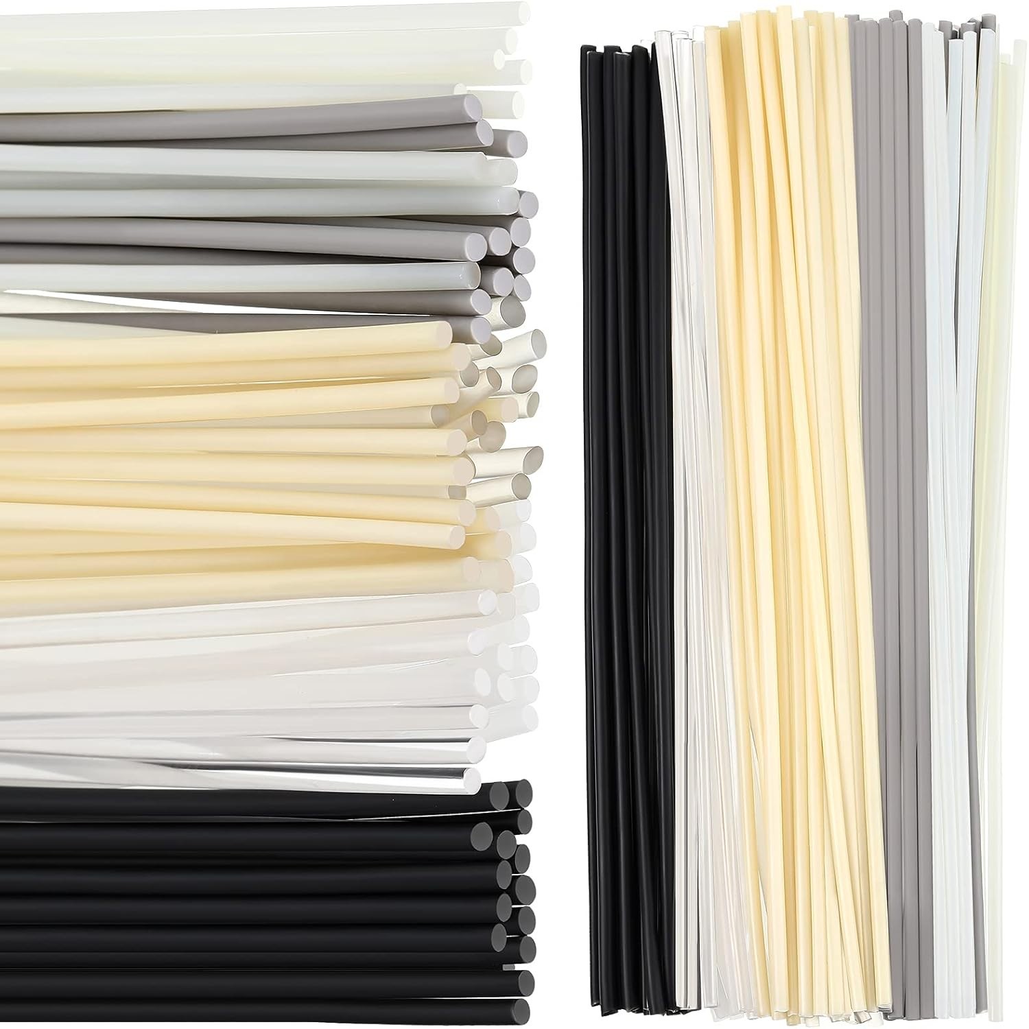 78 Pieces Plastic Welding Rods, 1/8 Inch Diameter (3mm) Round Sticks, 7 Types
