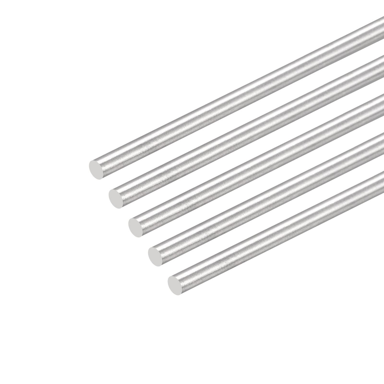 MECCANIXITY 304 Stainless Steel Round Rods, 6mm x 450mm Solid x