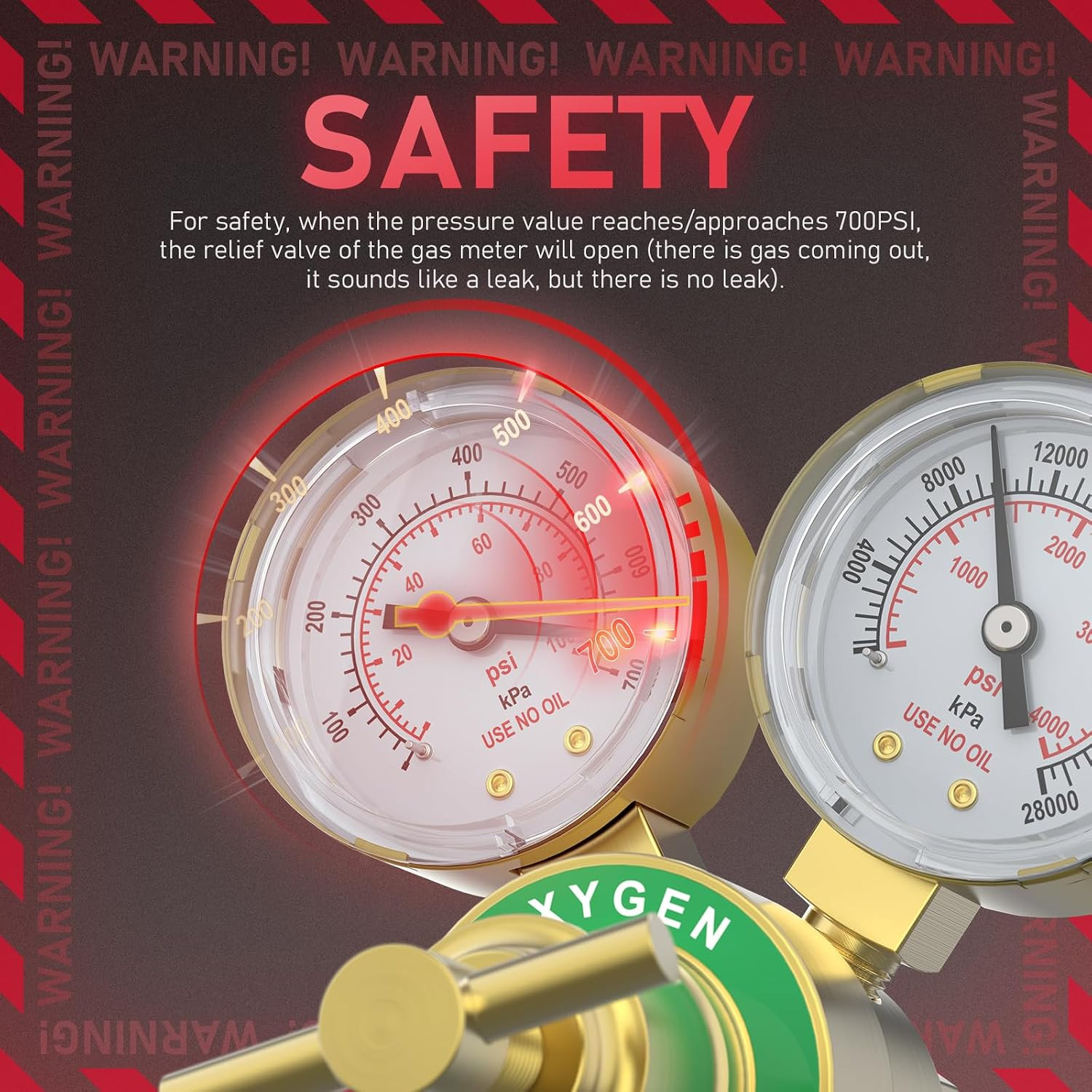 Acetylene and Oxygen Regulator, CGA540 and CGA200 | Included Hose, Gas Source Co