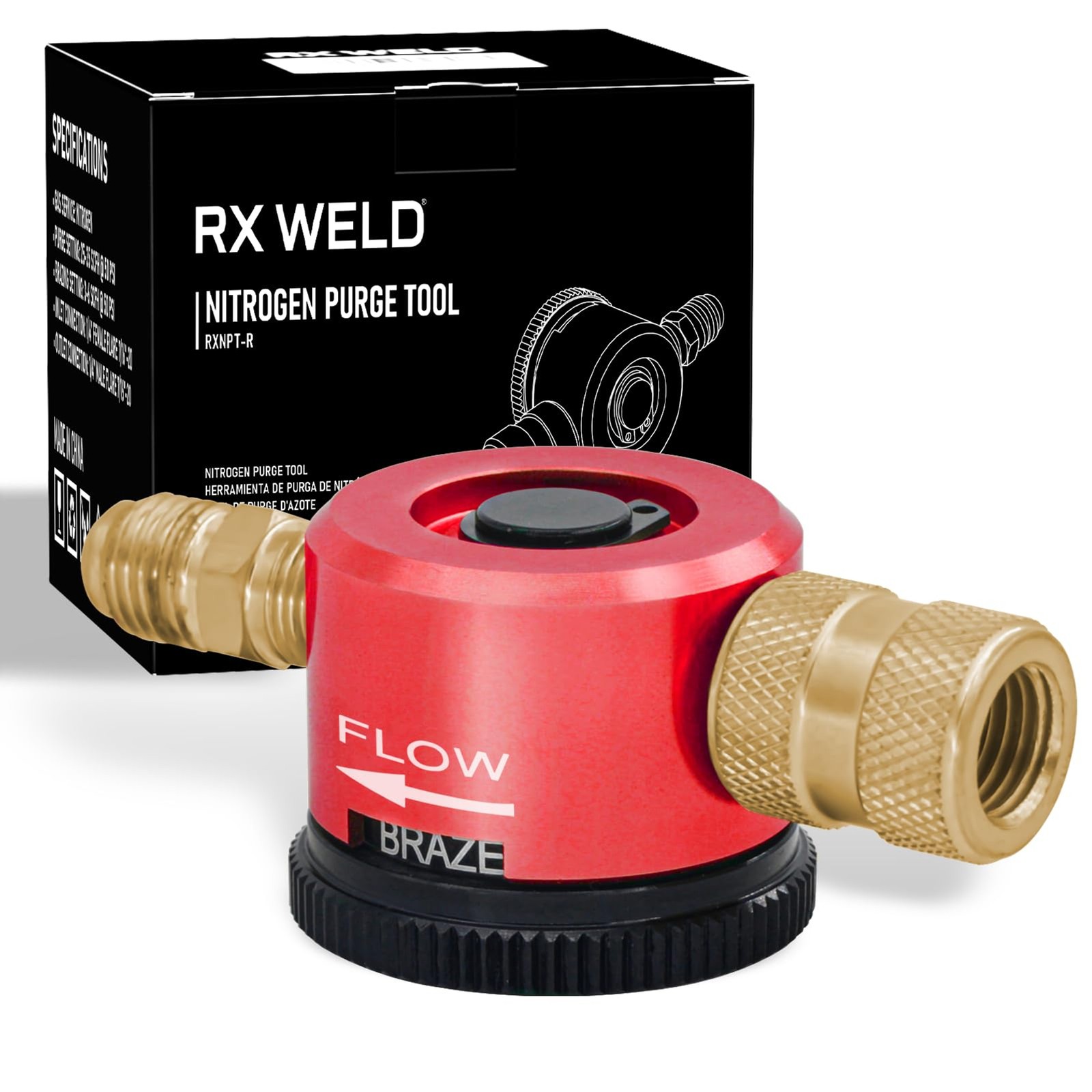 Nitrogen Purge Tool, HVAC Brazing Regulator | 50 PSI Inlet for Smooth Purging &
