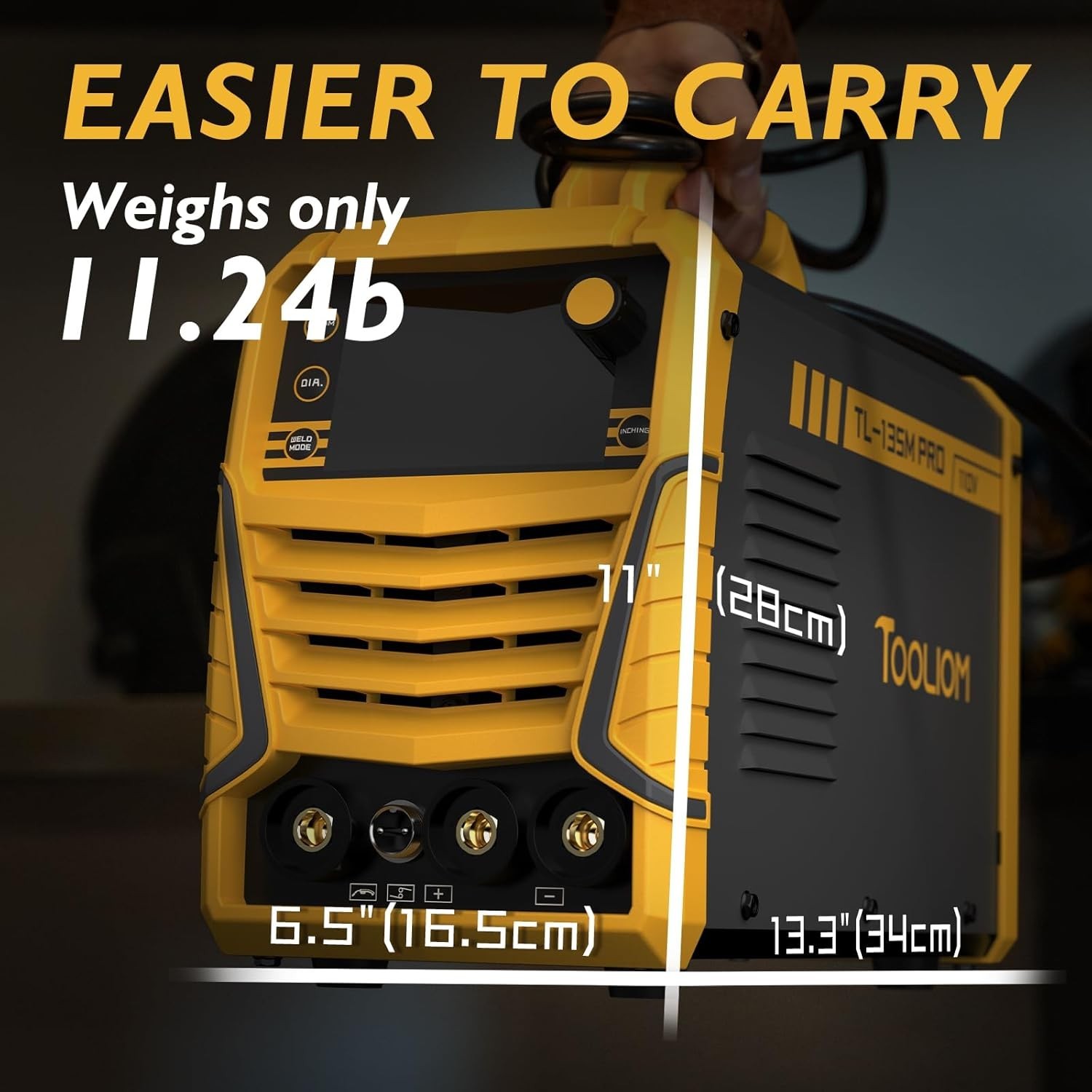 135A Gasless MIG Welder with LCD Display – 3-in-1 Welding Machine 110V