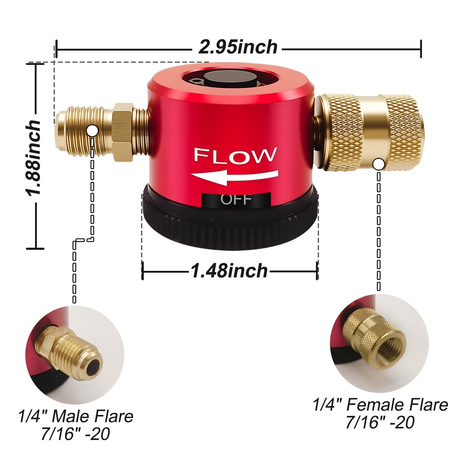 Upgraded Nitrogen Purge Tool, Adjustable HVAC Regulator, PURGE & BRAZE Modes, 50