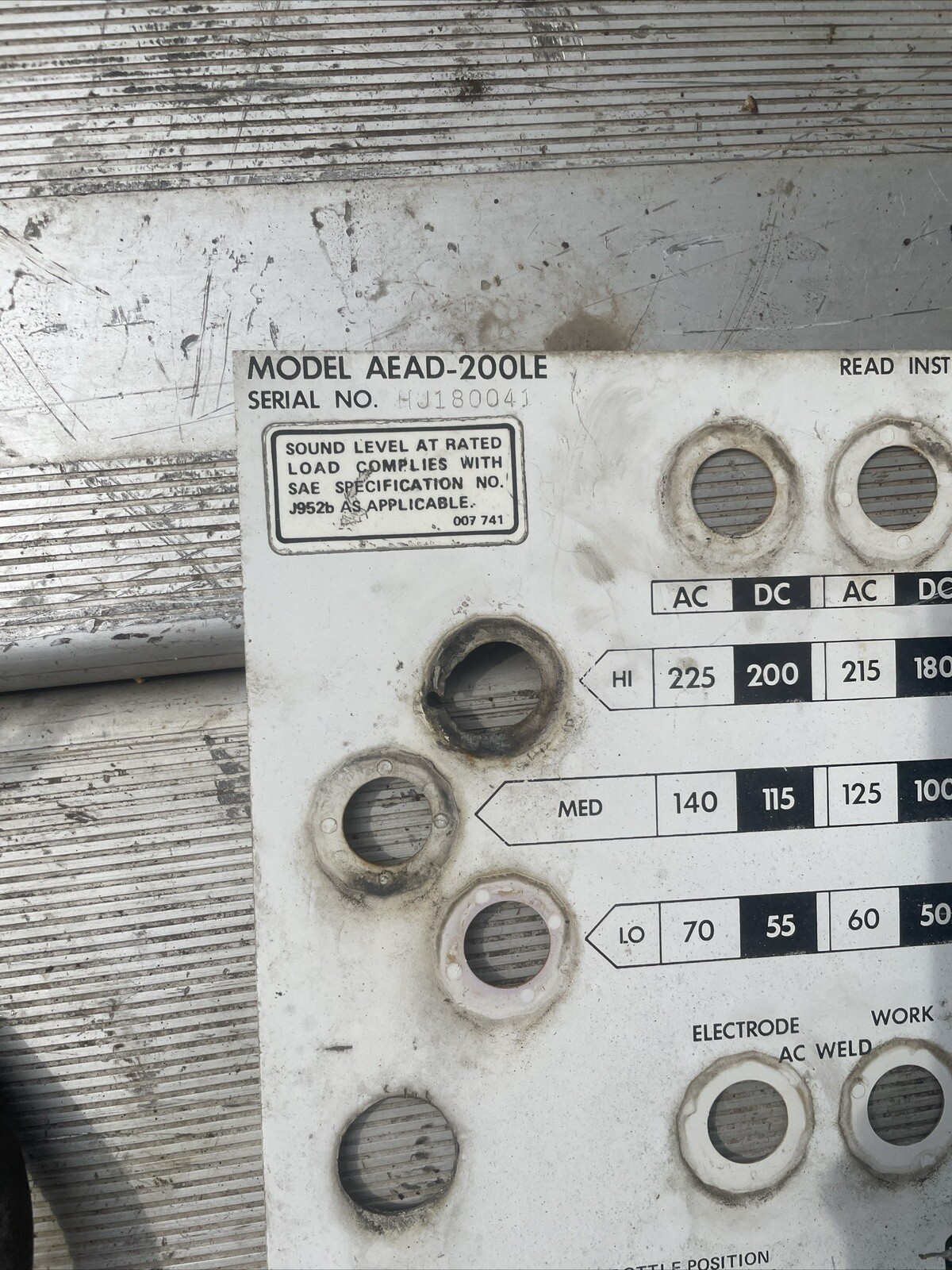 MILLER WELDER AEAD 200LE 200 ONAN TRANSFORMER