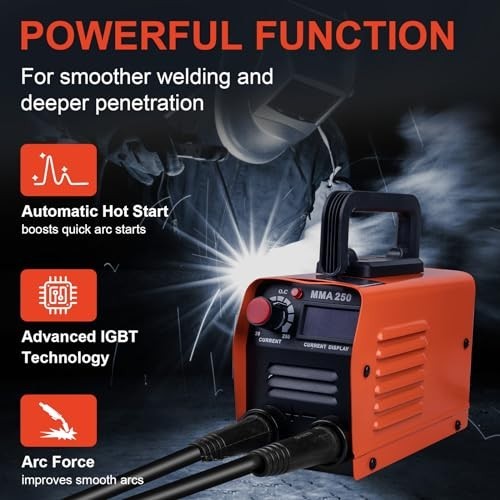Portable 110V Mini Welding Machine – MMA-250A IGBT Inverter Welder, Hot Start, A