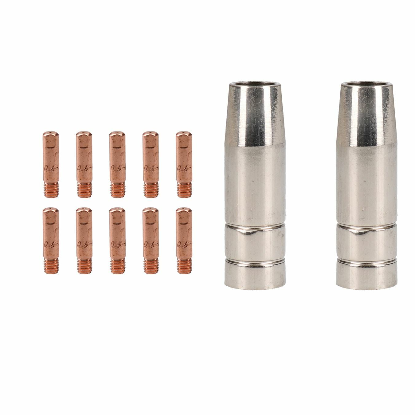 Cebora 130 & 110 / Snap On 130 2x Shroud / Nozzle & 10x 0.6mm Welding Tips