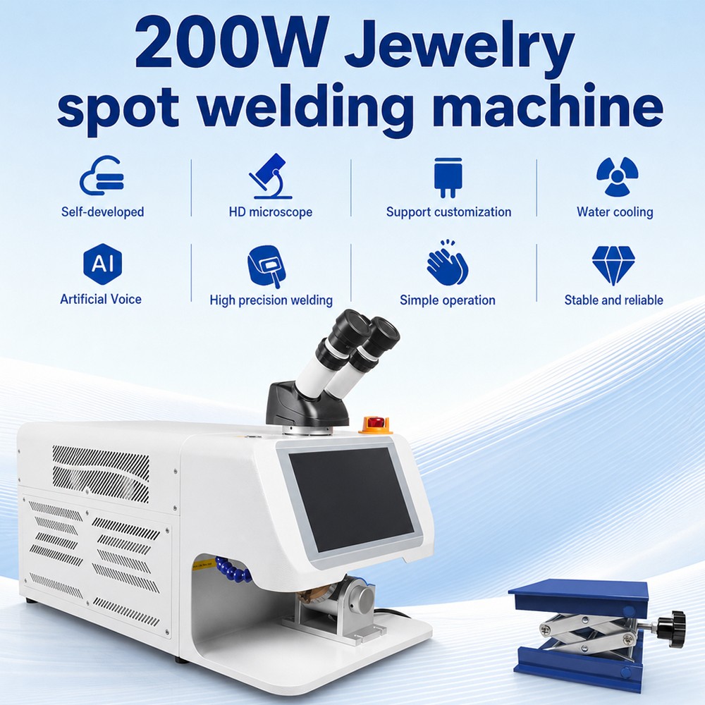 NEW 200W Jewelry Laser Spot Welding Machine for Gold Silver Metal Soldering CCD