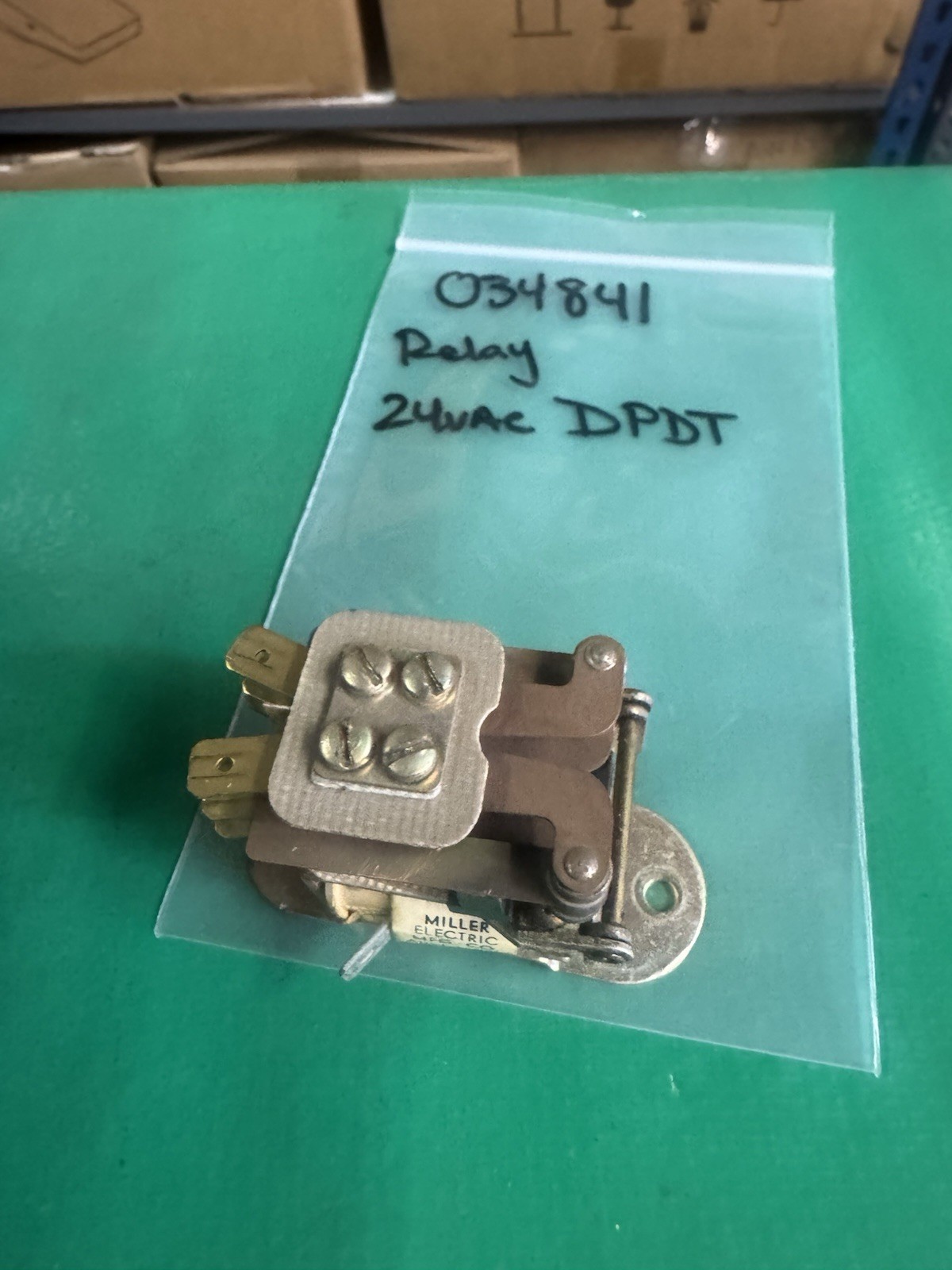 034841 Relay 24 V AC DPDT￼For 10E 10A Wire Feeder- USED Miller Welder Parts