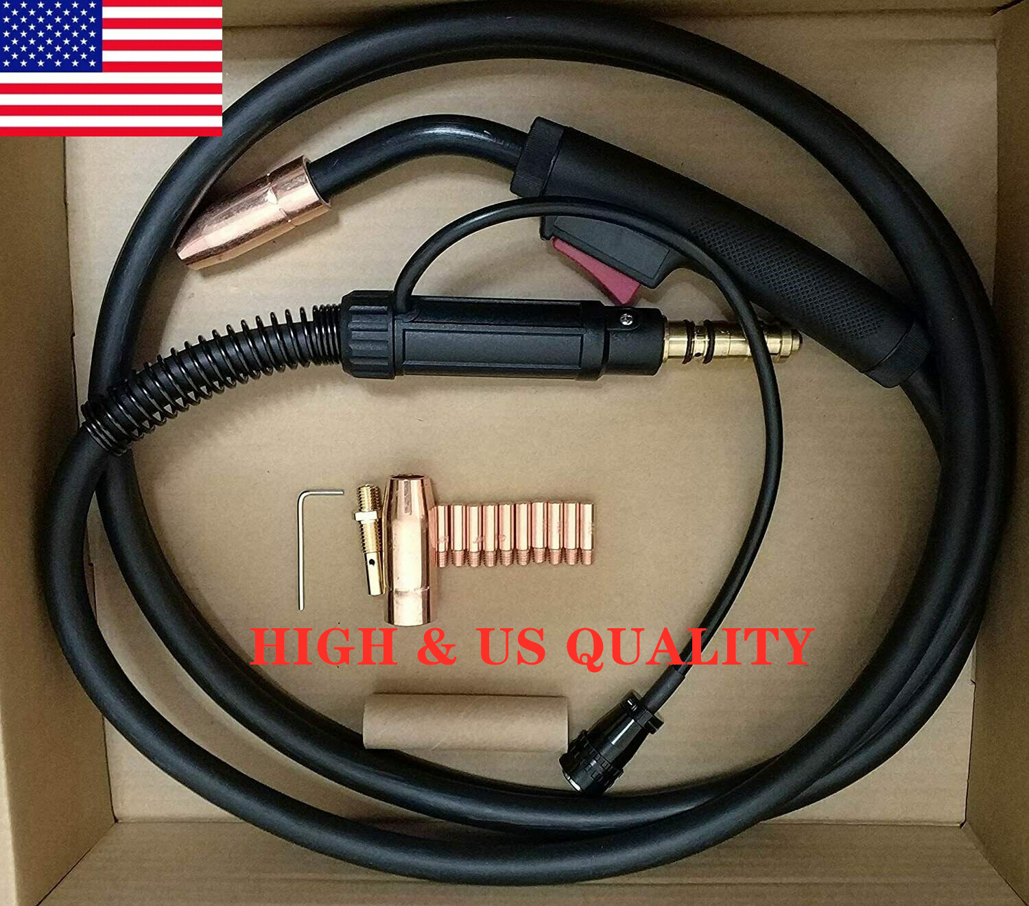 MIG WELDING GUN 10′ 180A replacement for Klutch MP230SiDV LCD , MP251SiLCD