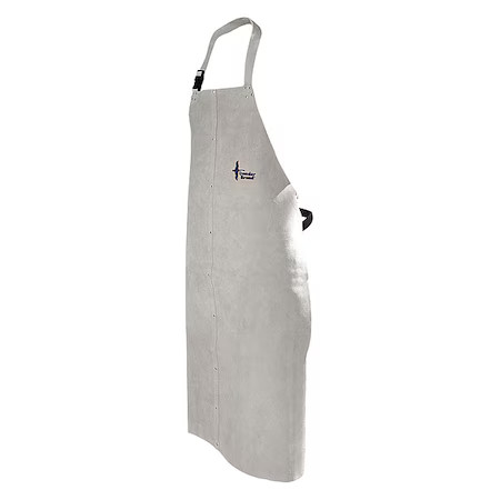 Bdg 64-1-63-52 Welding Apron, Leather, 52 In Length, Gray, Universal