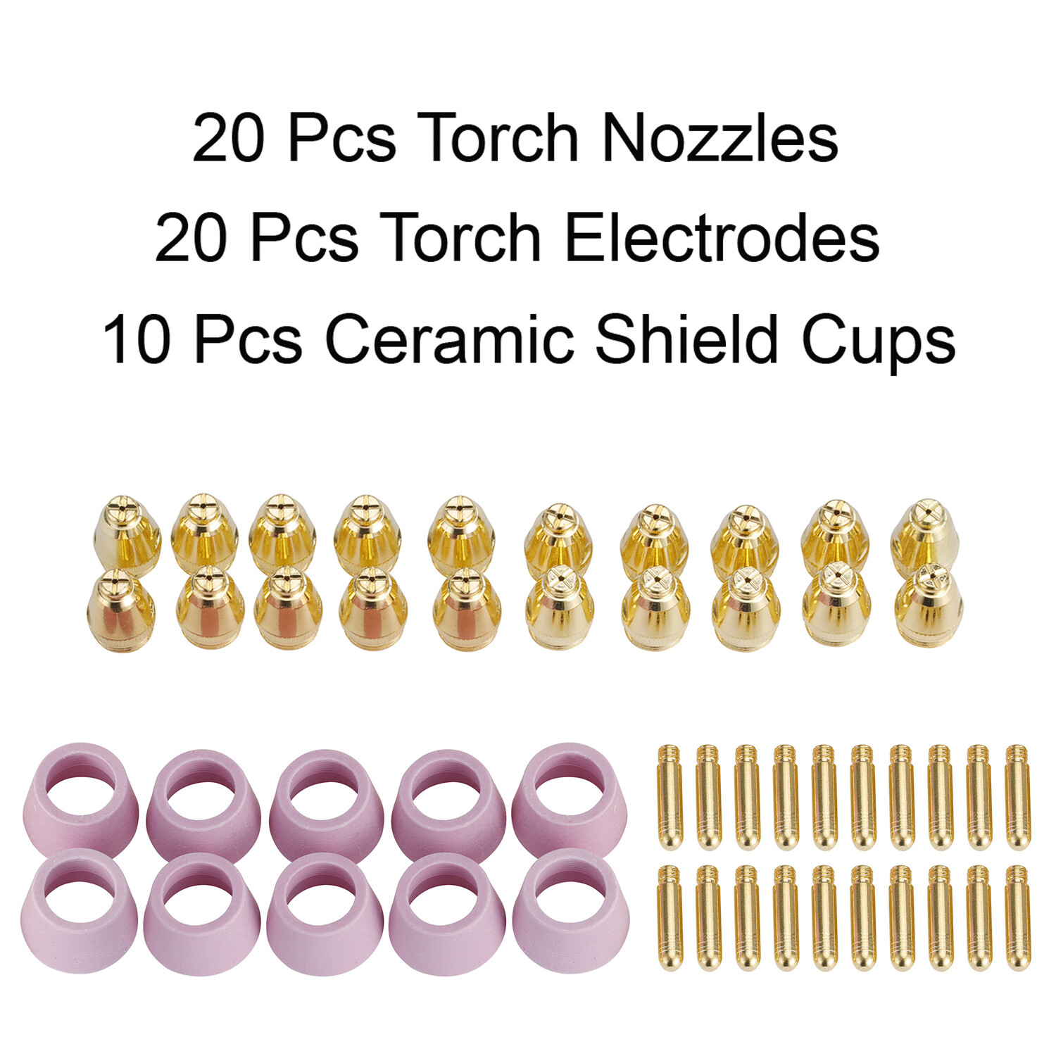 CUT50-G50, 50-pcs Plasma Cutter Consumables, CUT-50/60 APC-50/60 CTS-200