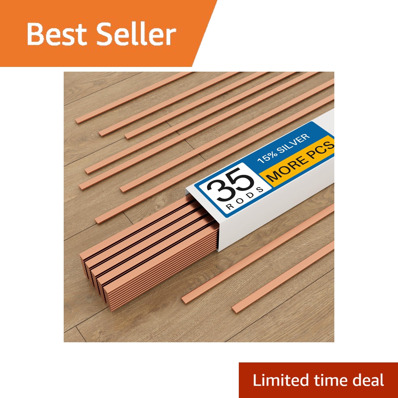 inzizik 35PCS 15% Silver Brazing Rods 0.050″x1/8″x10″