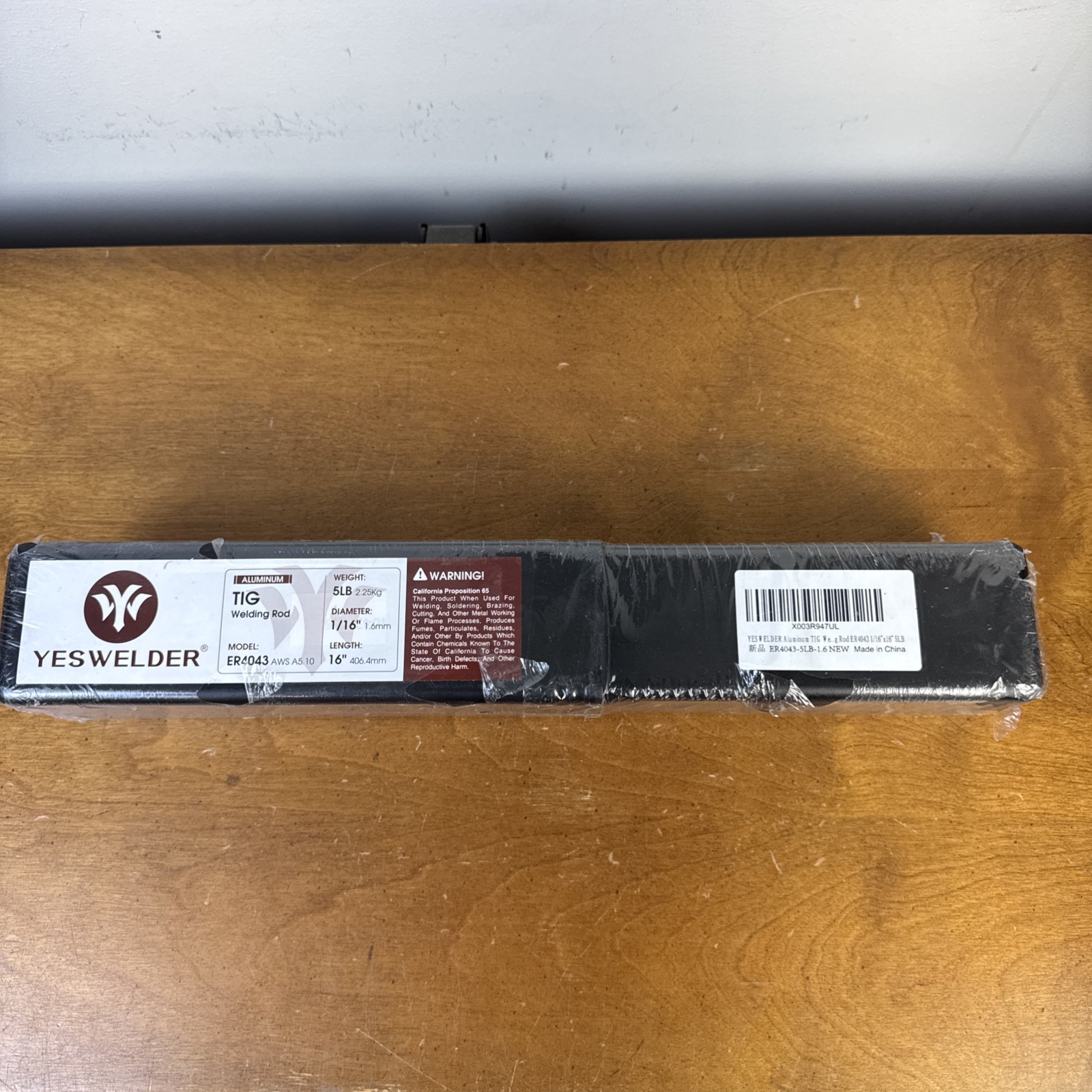 5LBS OF YESWELDER ALUMINUM TIG WELDING RODS 1/6″ X 16″ MODEL ER4043