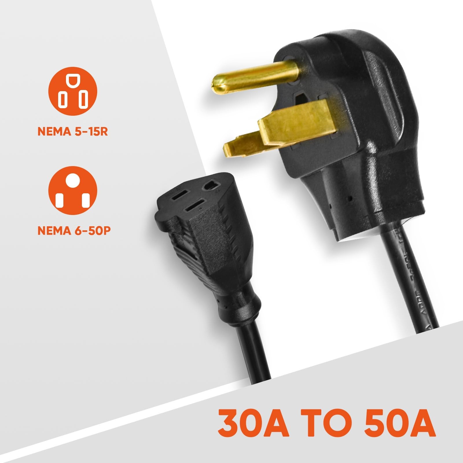 HITBOX Plug Adapter Cord, 30cm 11.8″ Long 14 AWG 2.08mm², NEMA 650P NEMA 515R…