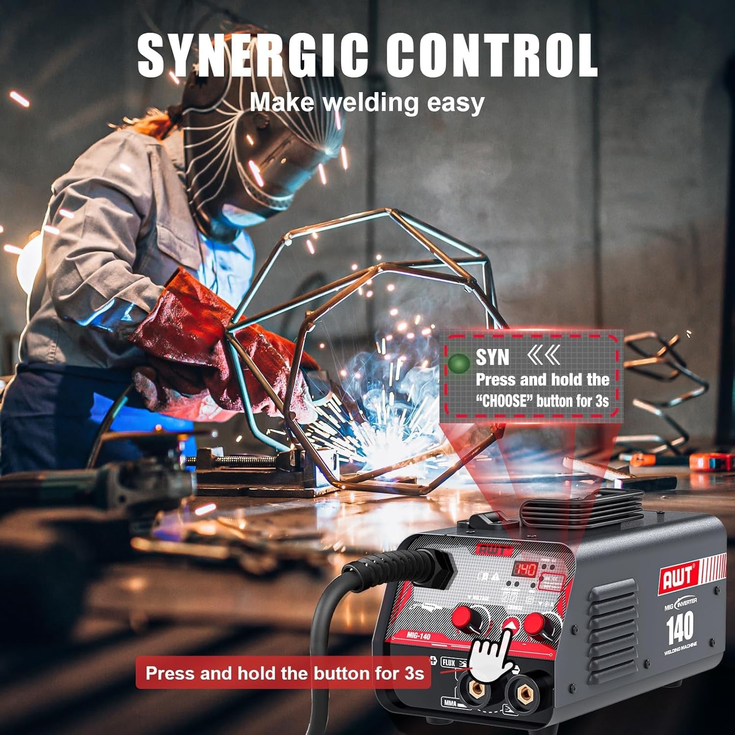 Super Mini Stick Welder Machine,110V ARC Portable MMA Welding Machine for B