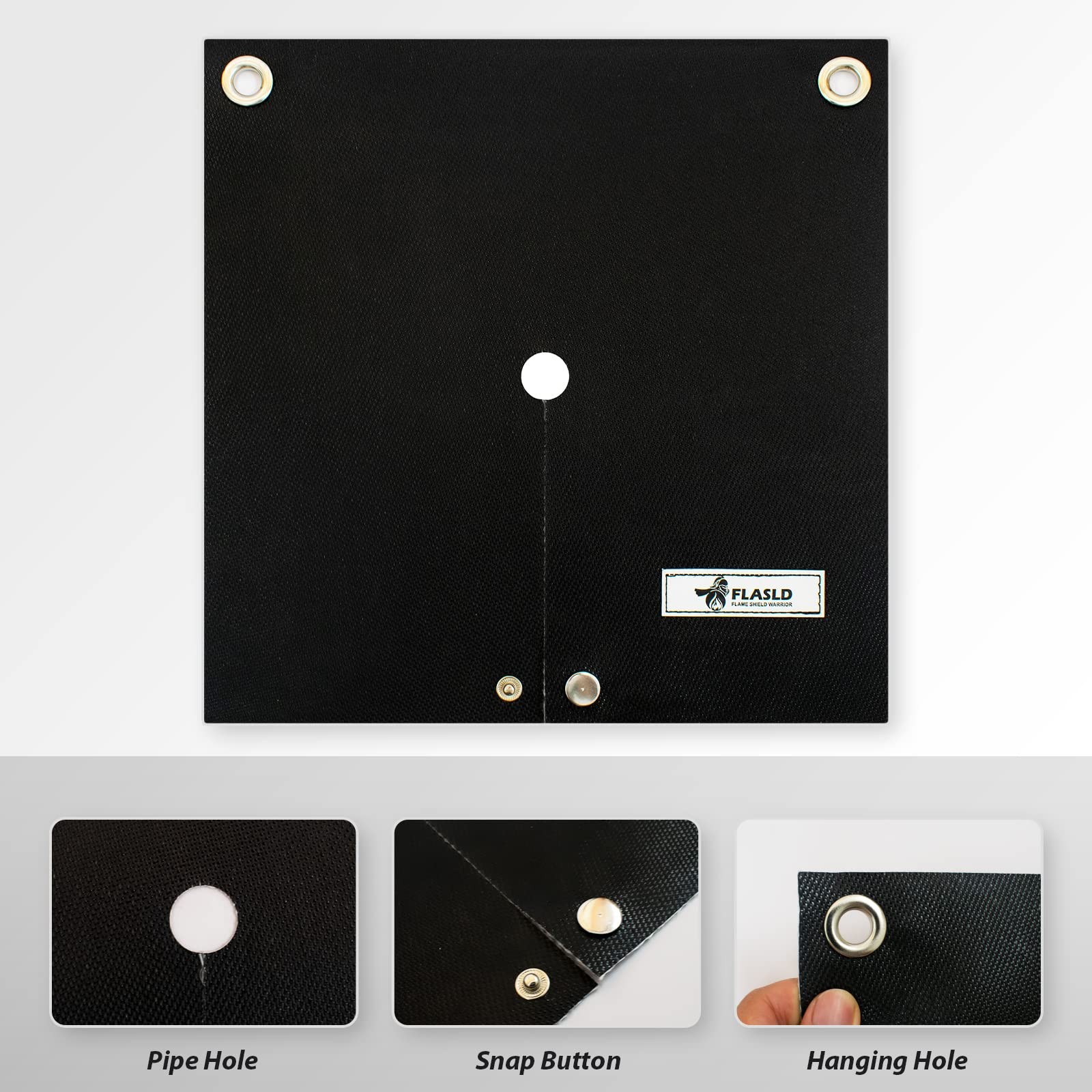FLASLD Welding Blanket & Soldering Heat Shield Mat, 12”x12” Flame 2 Pack