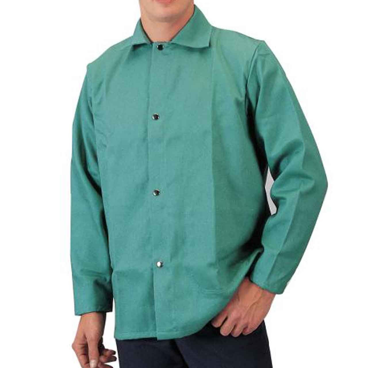 Tillman 6232 32″ 9 oz. Green Flame Resistant Cotton Welding Jacket 3X-Large