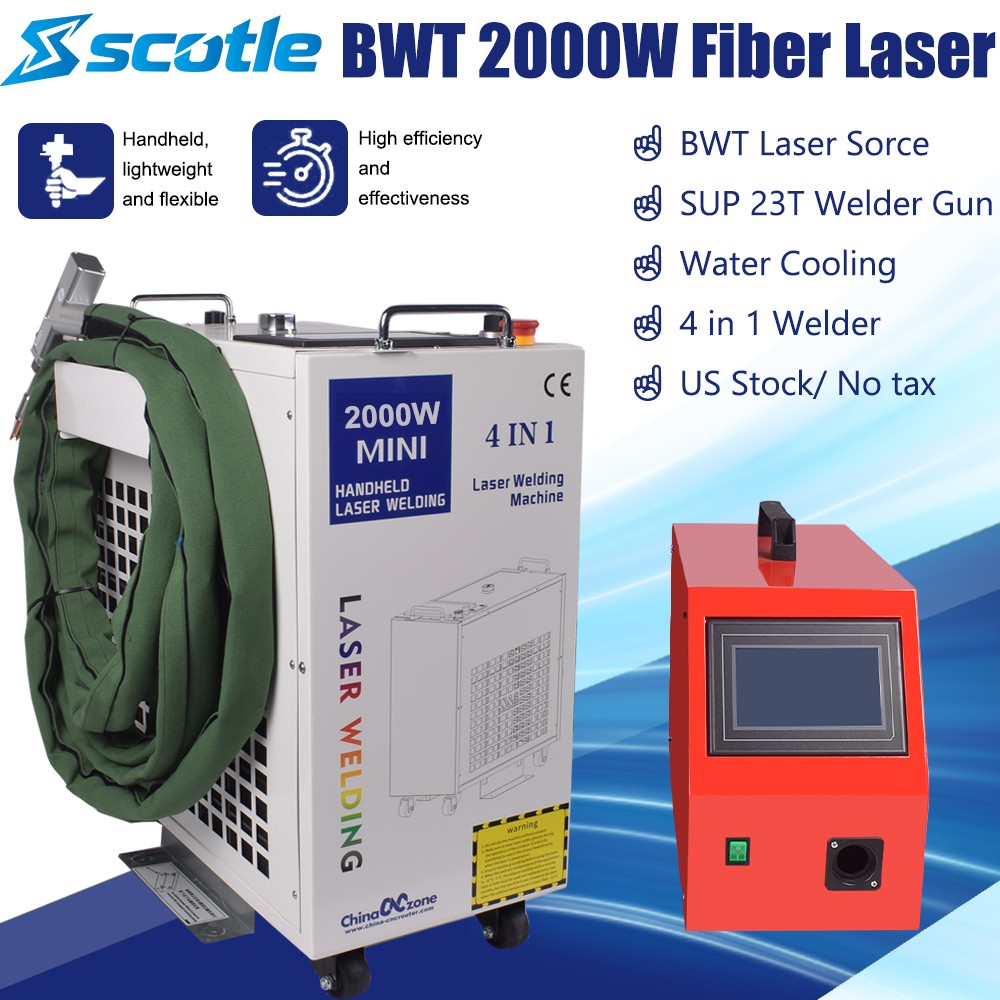 BWT 2000W 4 IN 1 Fiber Laser Welding Machine For Metal Cutting Cleaning 110/220V