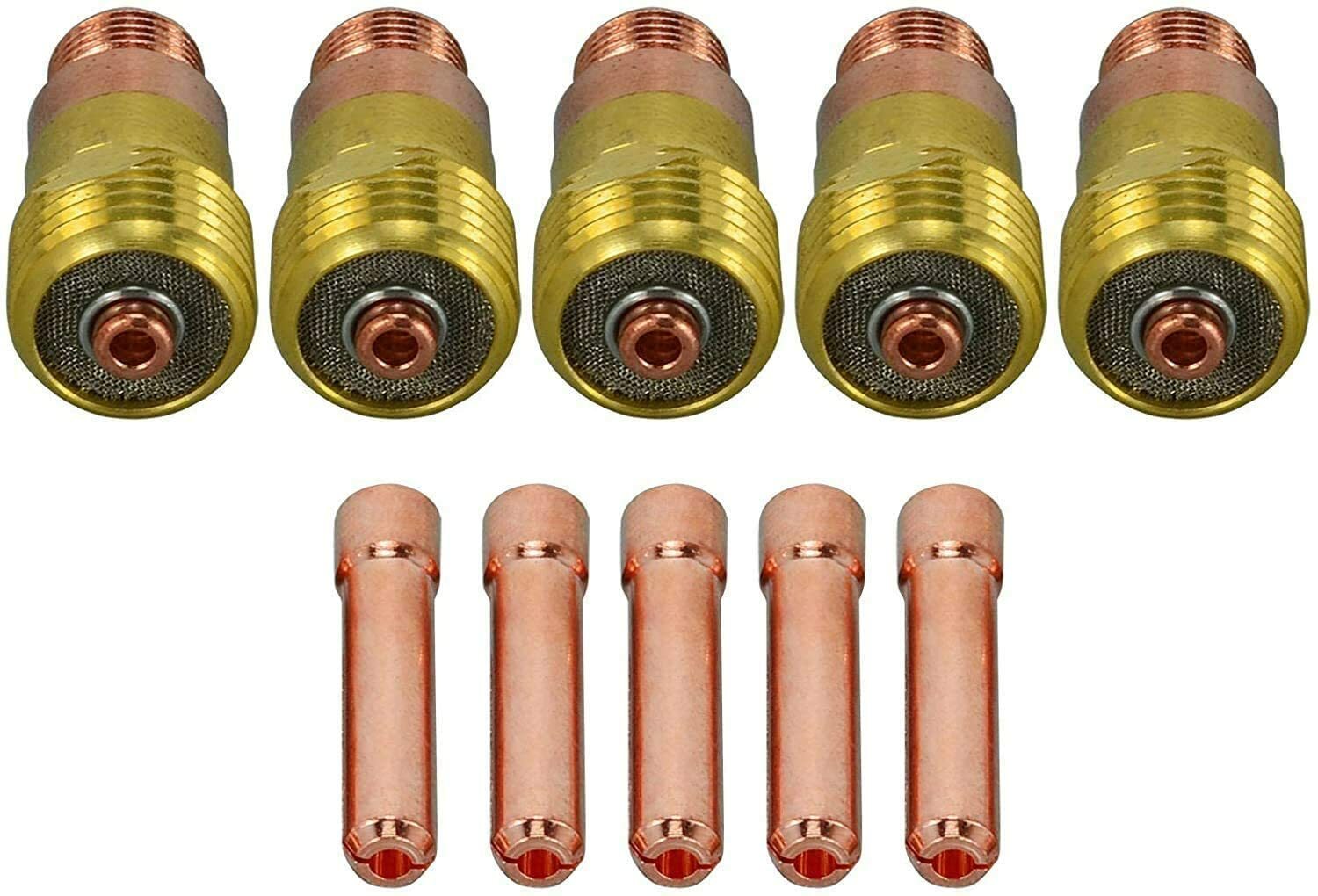 TIG Stubby Gas Lens 17GL18 1/8” 10N25S Collet Kit Fit WP 17 18 26 Torch 10pcs