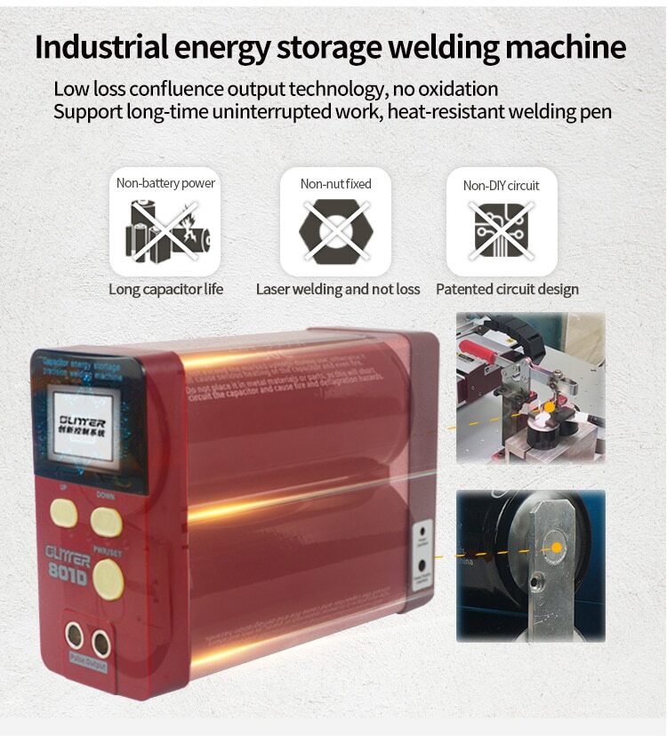 Storage Capacity Spot Welding Machine 12KW Battery Welder Spot Welder 801D