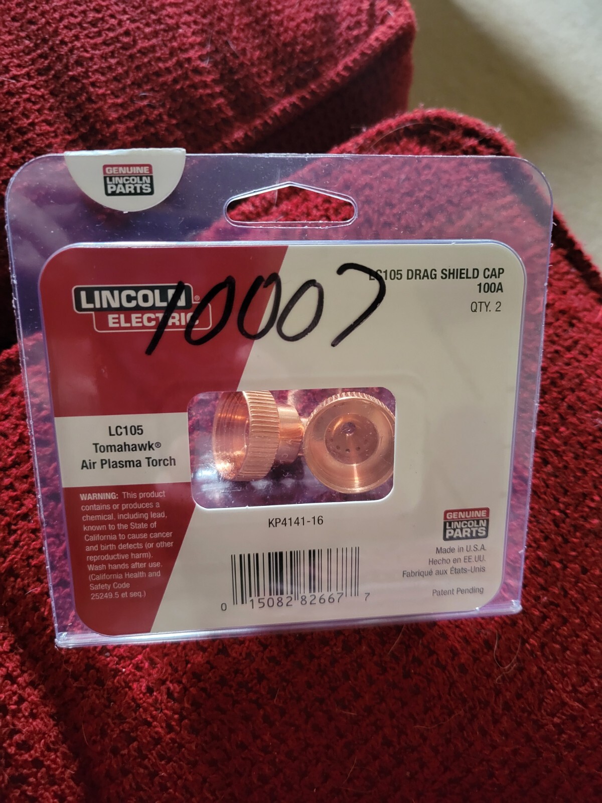 NEW Lincoln Electric KP4141-16 Drag Shield Cap-100A (LC105) 2/pack tomahawk