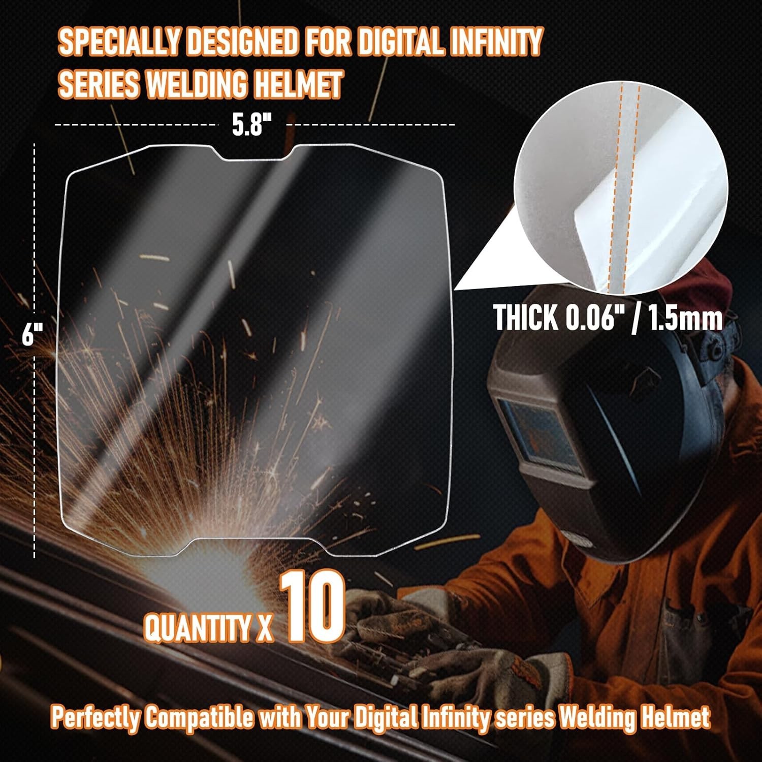 Durable 10-Pack of 271320 Clear Welding Lens – Quick Install & Scratch Resistant