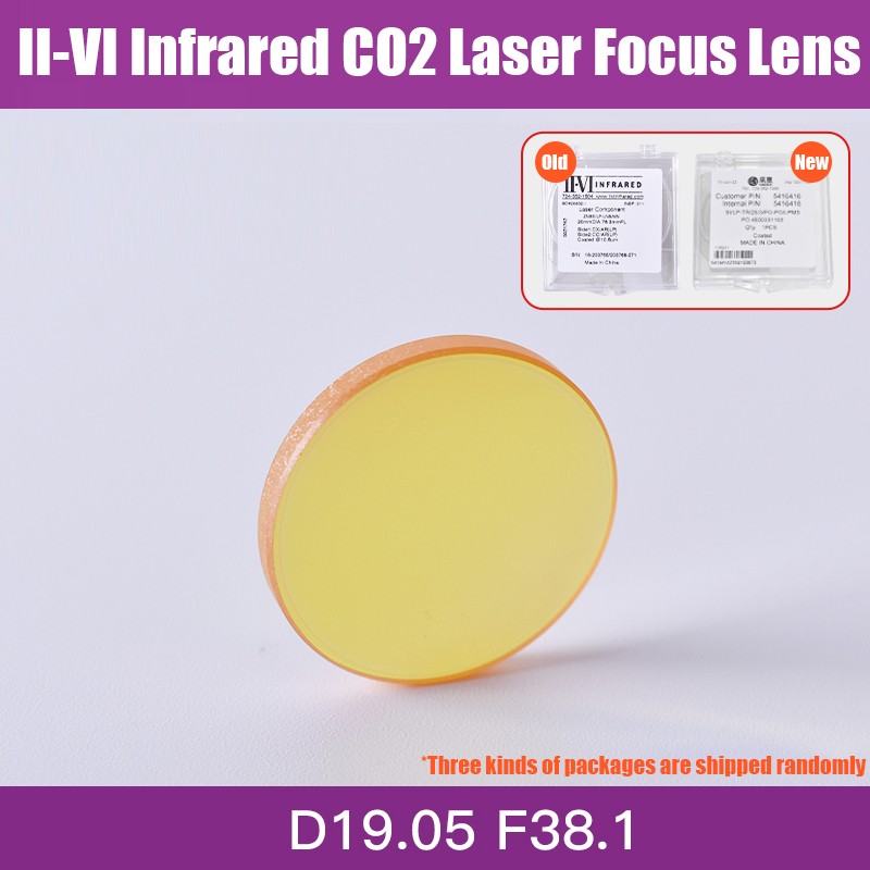 II-VI Dia.19.05/20mm FL 38.1-101.6 mm Infrared CVD ZnSe Focusing Lens CO2 Laser