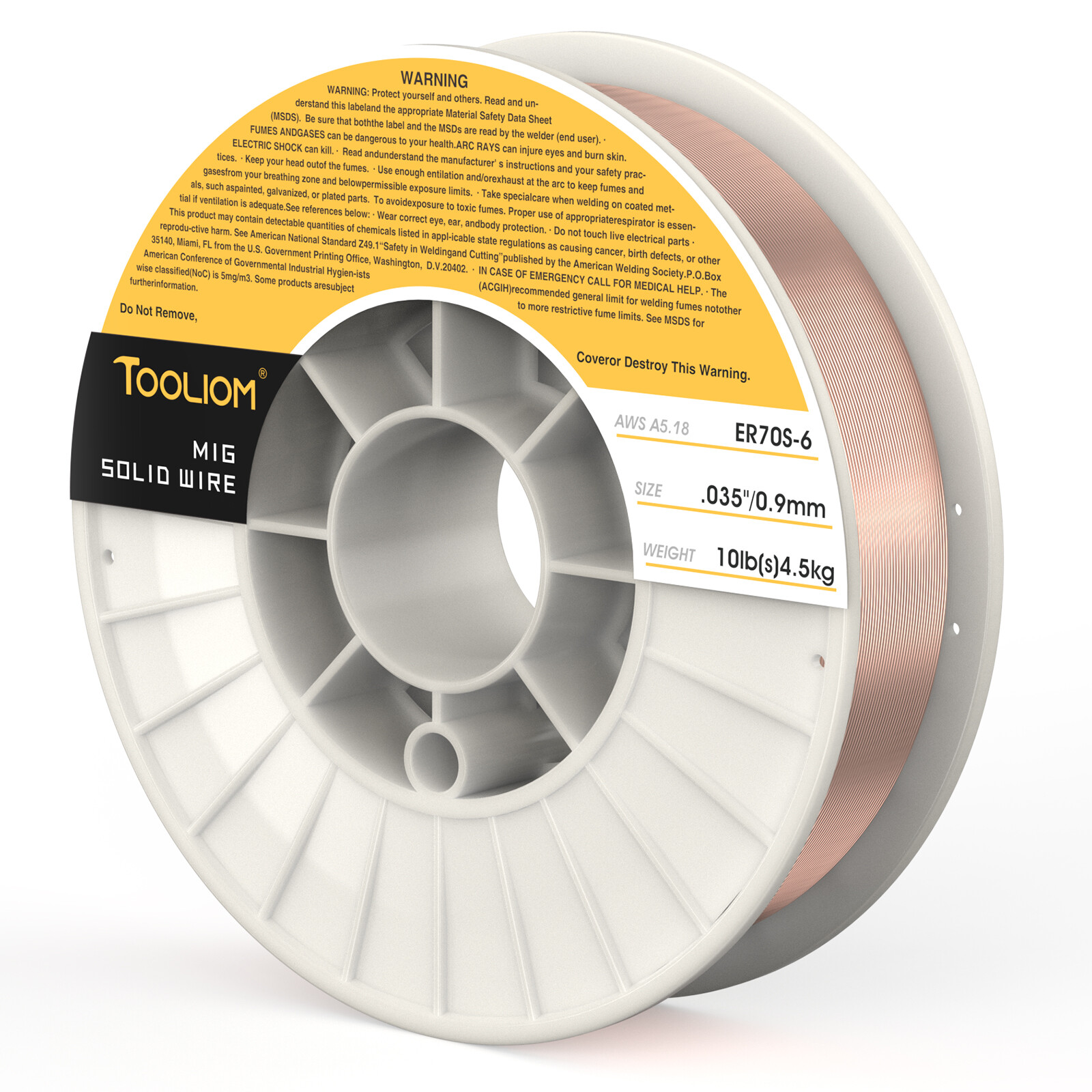 TOOLIOM MIG Welding Wire ER70S-6 .035″ (0.9 mm) 10LB Mild Steel MIG Wire