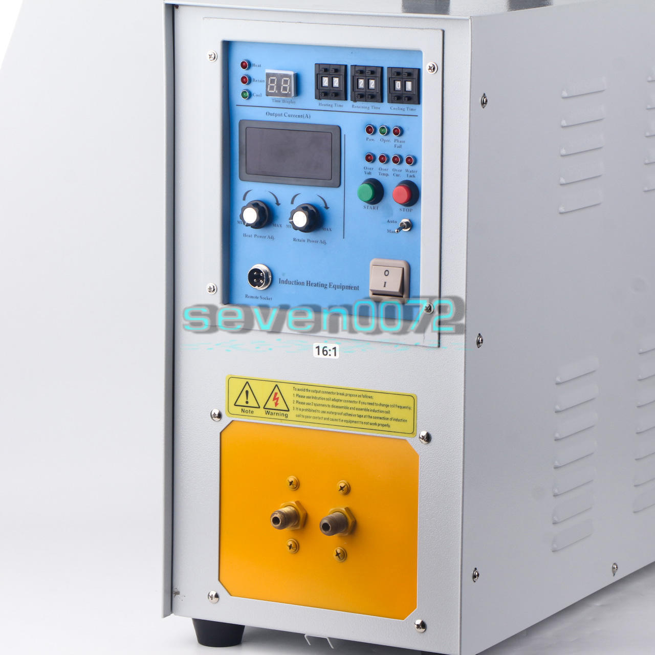 ONE 15KW 30-100KHz High Frequency Induction Heater Furnace 15A 110/220V