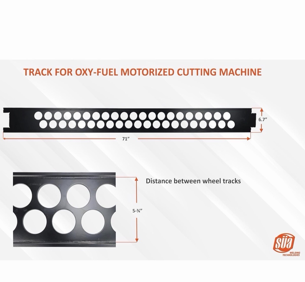 Straight Line Oxy-Fuel Motorized Cutting and Beveling Portable Track Machine