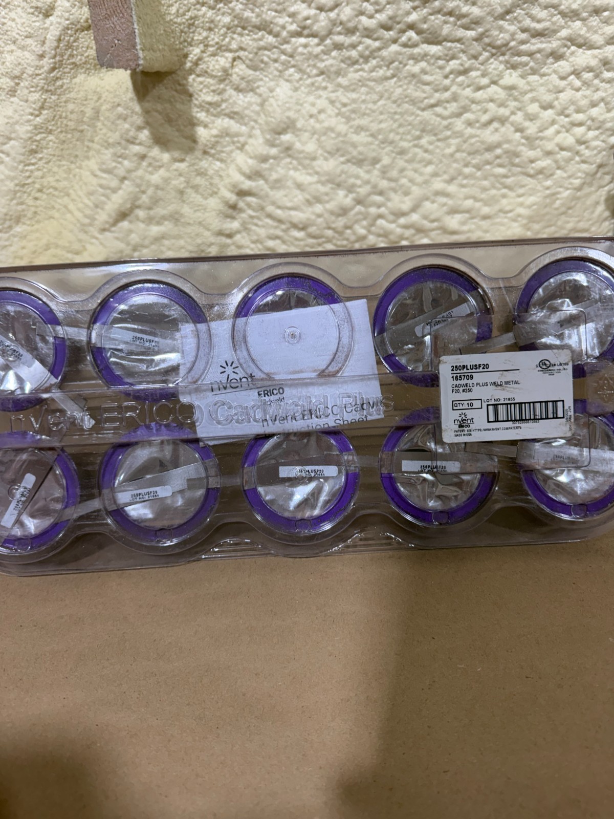 10 Pck Nvent Erico Cadweld Plus 250PLUSF20 F20 #250 Exothermic Welded Connection