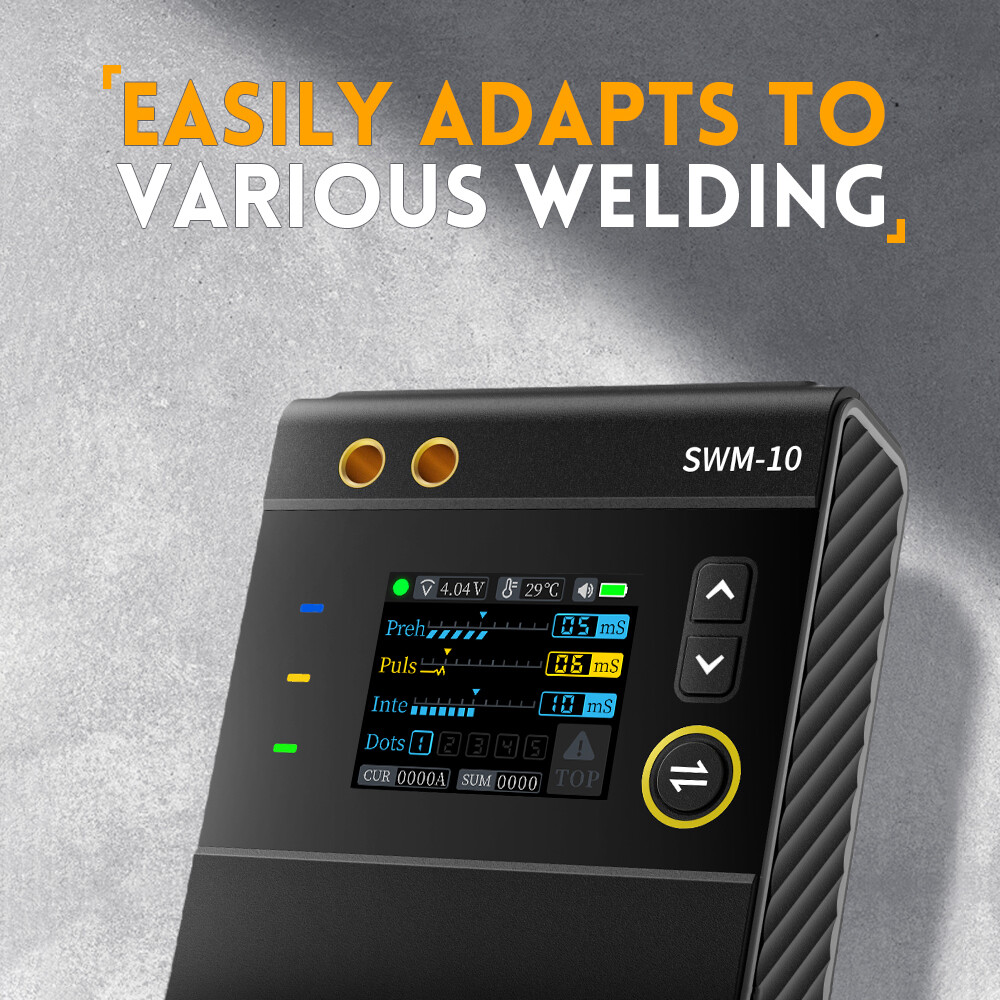 FNIRSI SWM-10 18650 Battery Welding Machine Portable Spot Welder Tool W/ Display
