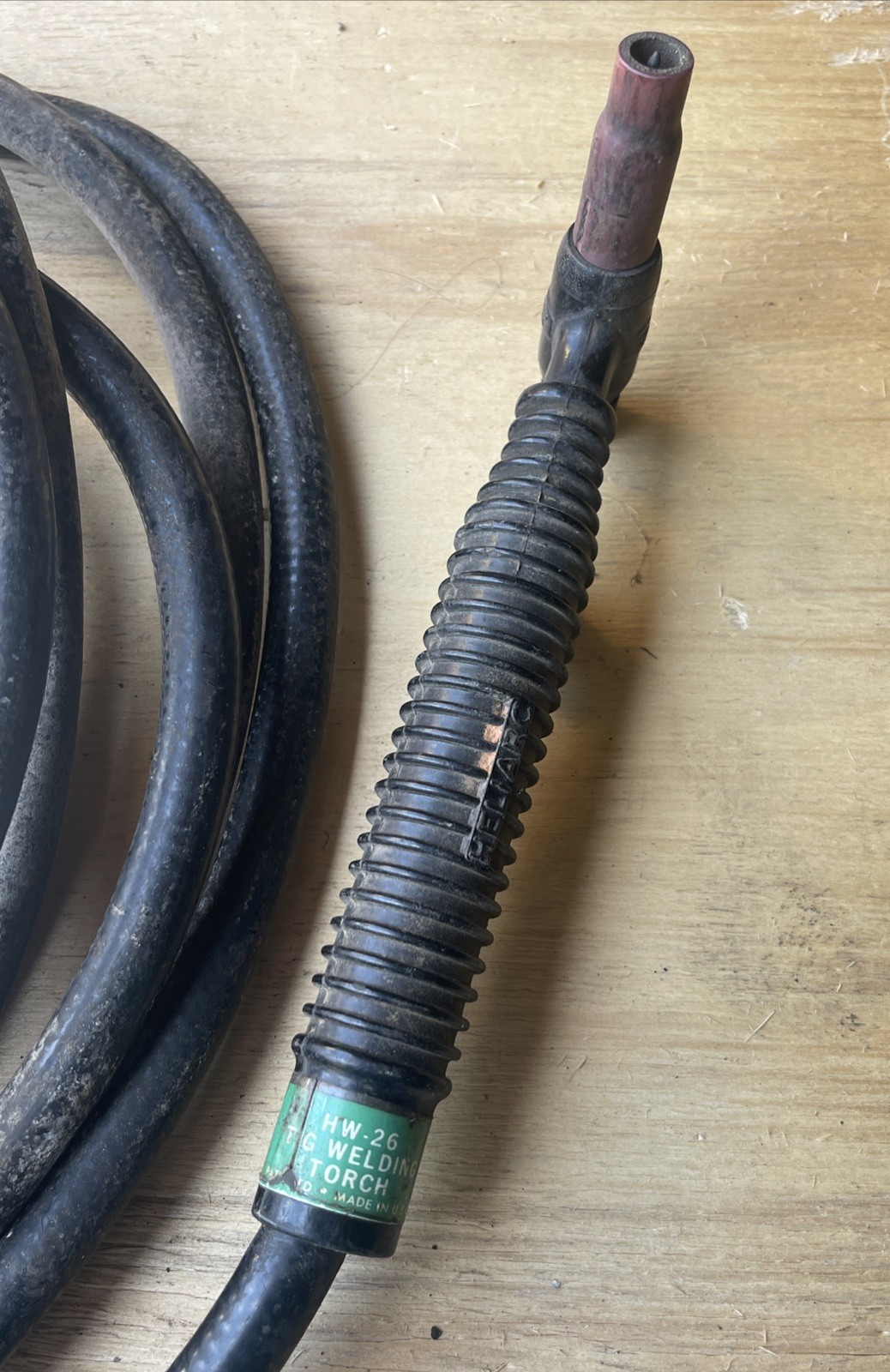 Union Carbide HW-26 Tig Welding Torch w/ 24ft Hose USA Heliarc