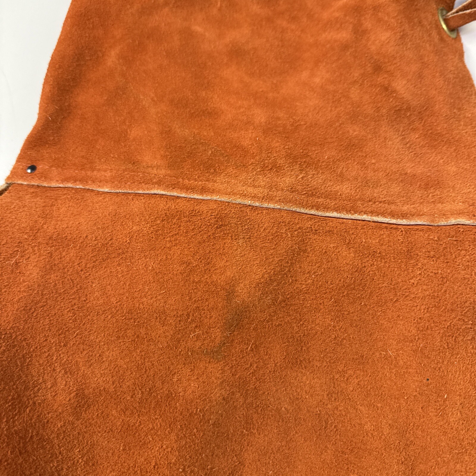 VTG Brown Suede Leather Welding Apron Split Vintage Leather 2b