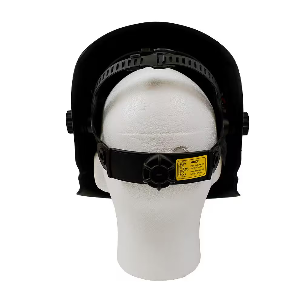 Auto-Darkening Welding Helmet with Variable Shade Lens 9-13, 5.97 In. Square Vie