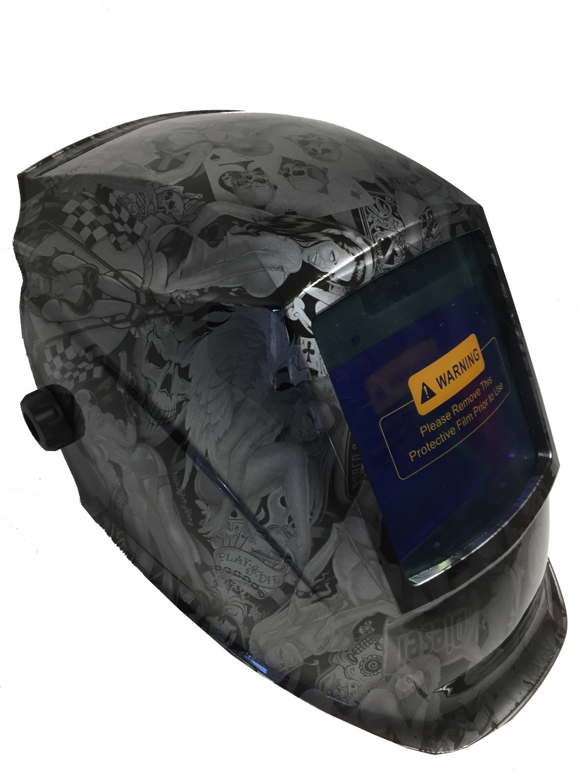 Hydro Dipped Welding Helmet AUTODARK WHAD30 Series Metallic Graphite Naughty Boy
