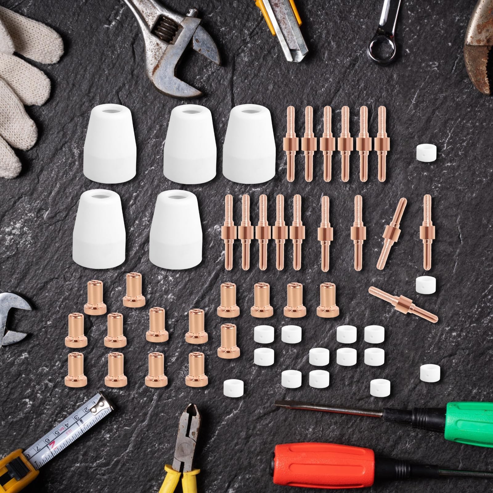 200PCS PT-31 Plasma Cutter Tips fits CUT-45 CUT-50 CT-312 MIG205MP, Plasma Cu…