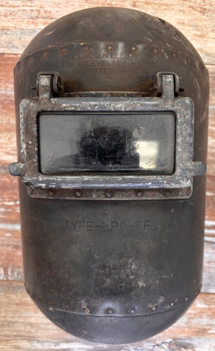 1940s Lincoln Electric Type LPC-FF Welding Helmet Riveted Original