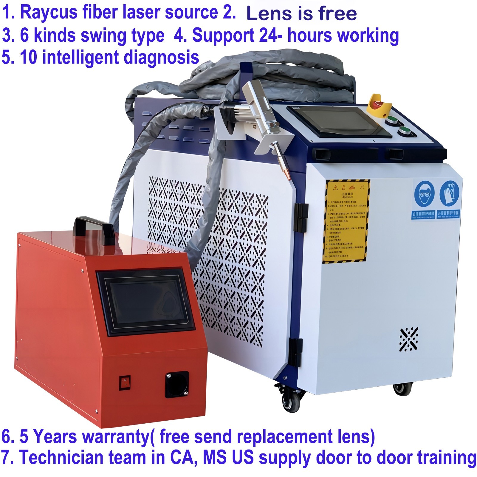 US STOCK 2000W Raycus Fiber Laser Welding Machine Laser Cutting Cleaning Machine