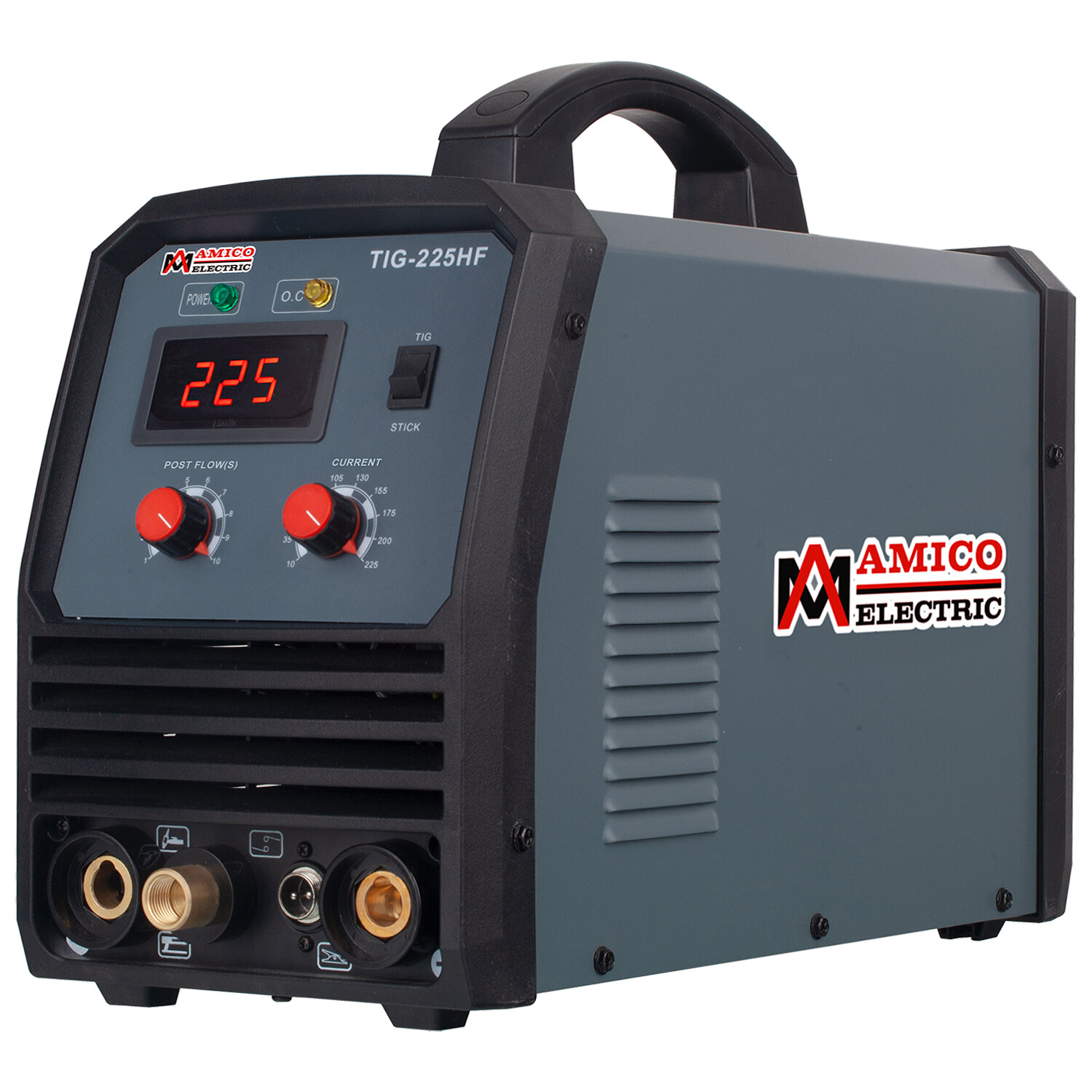 Amico TIG-225HF, 225A TIG Stick DC Welder, 100-250V Wide Voltage, 80% Duty Cycle