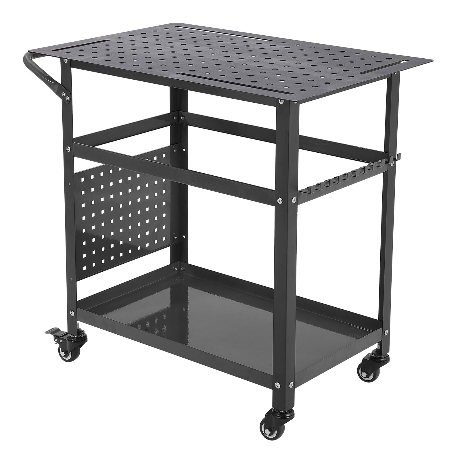 36″x24″ Welding Table ,Heavy Duty Steel Welding Workbench Table 600LBS w/Wheels