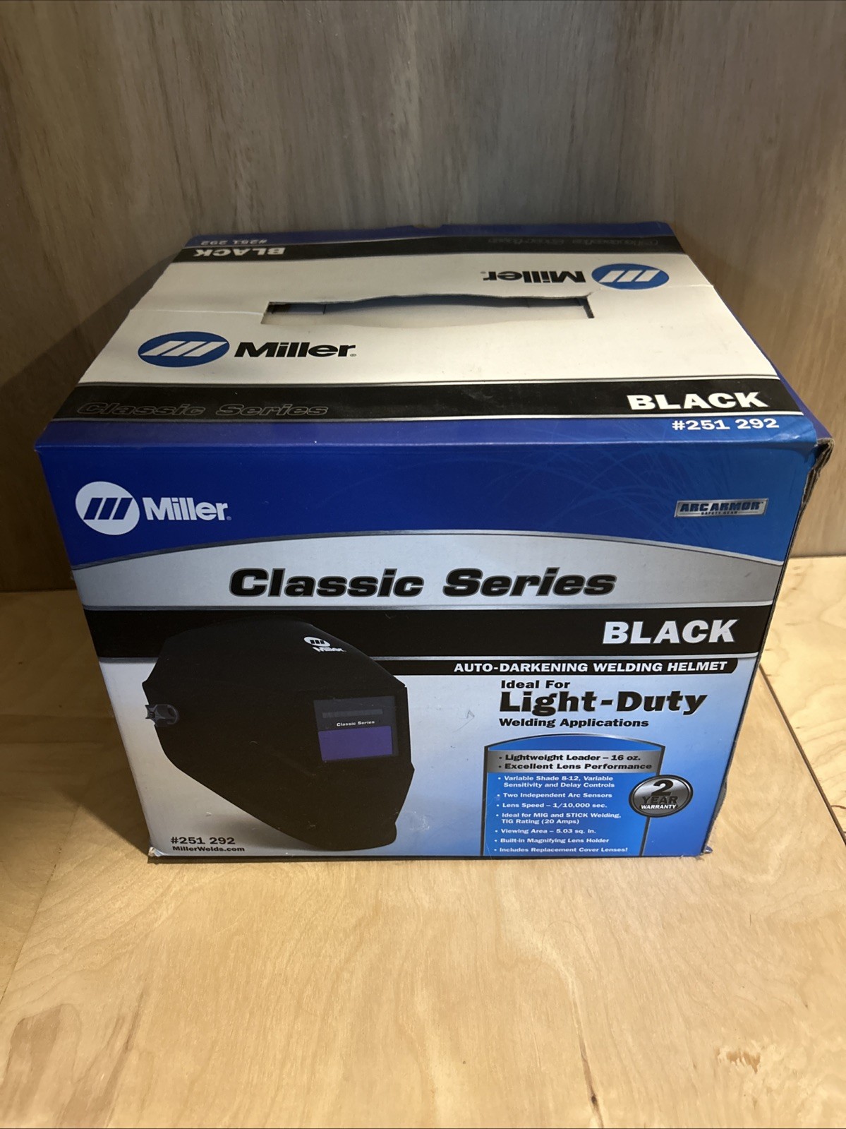 Miller Classic Series Black Welding Helmet #251 292