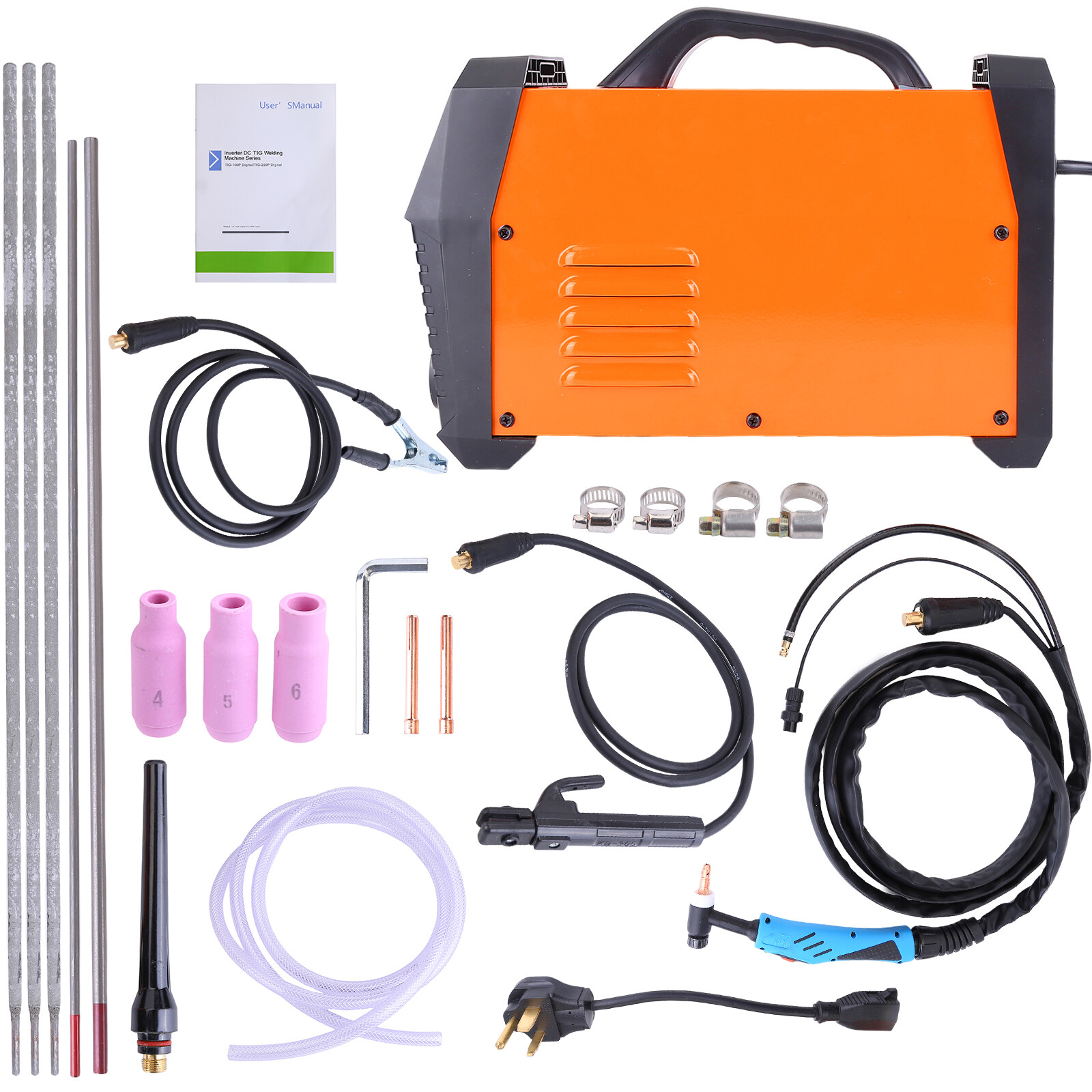 200A 110/220V ALUMINUM HF TIG WELDER 2T/4T IGBT MMA PULSE TIG WELDING MACHINE US