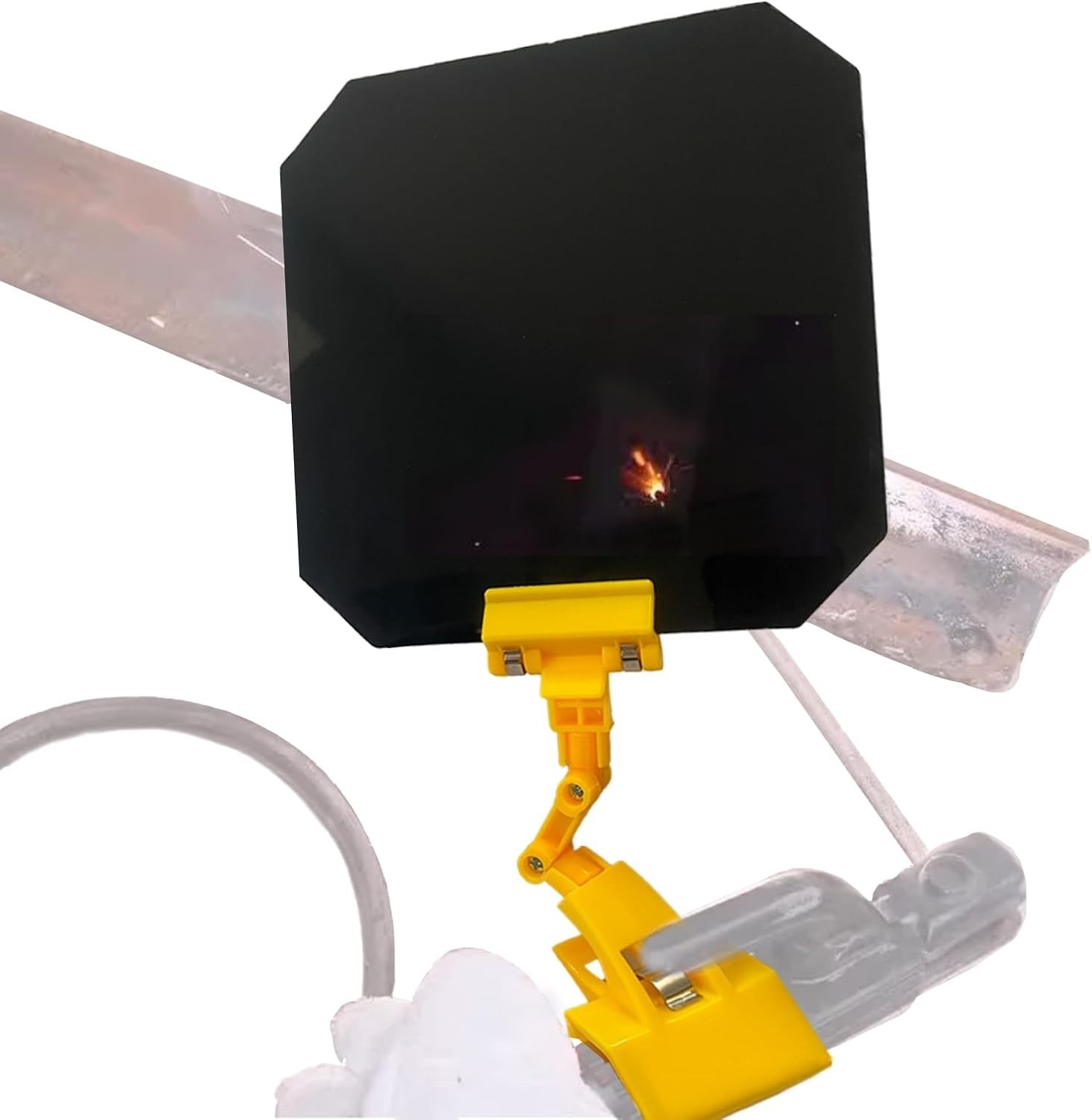 Portable Welding Shield,Welding Blackout Panel 7X13In,360°Adjustable Clip-On …