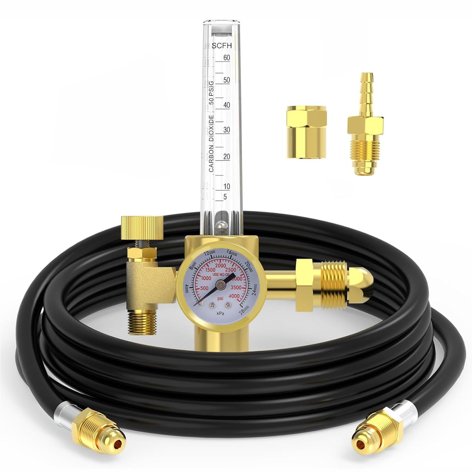 Argon CO2 Gas Regulator Flow Meter Gauge CGA580 for MIG TIG Welder Hose 6.6ft