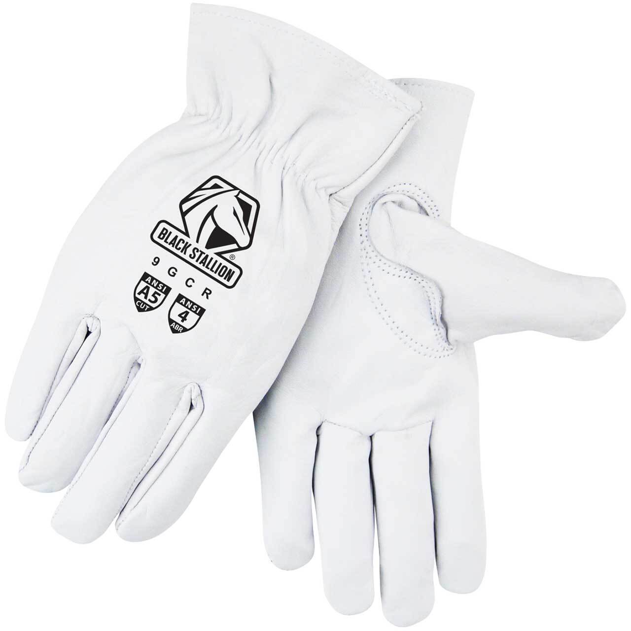 Black Stallion 9GCR A5 Cut Resistant Premium Grain Goatskin Drivers Glove, 2X-La